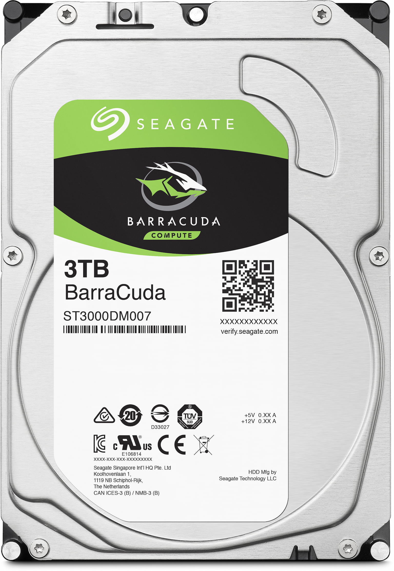 Жесткий диск SATA 3Tb 5400RPM 6Gb/S 256MB ST3000DM007 SEAGATE Barracuda