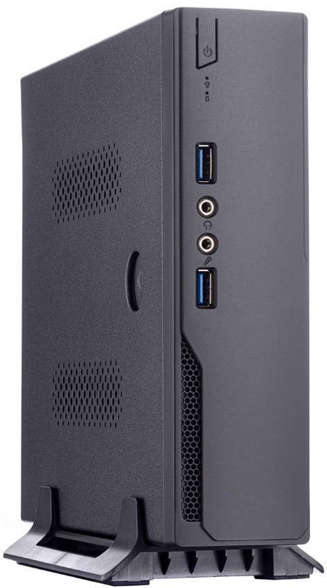 Компьютерный корпус с внешним блоком питания 120Вт. Сase Foxline mITX 120W ext., DC-converter, 2xUSB 3.0, 1x40ммFan, Black, VESA, powercord