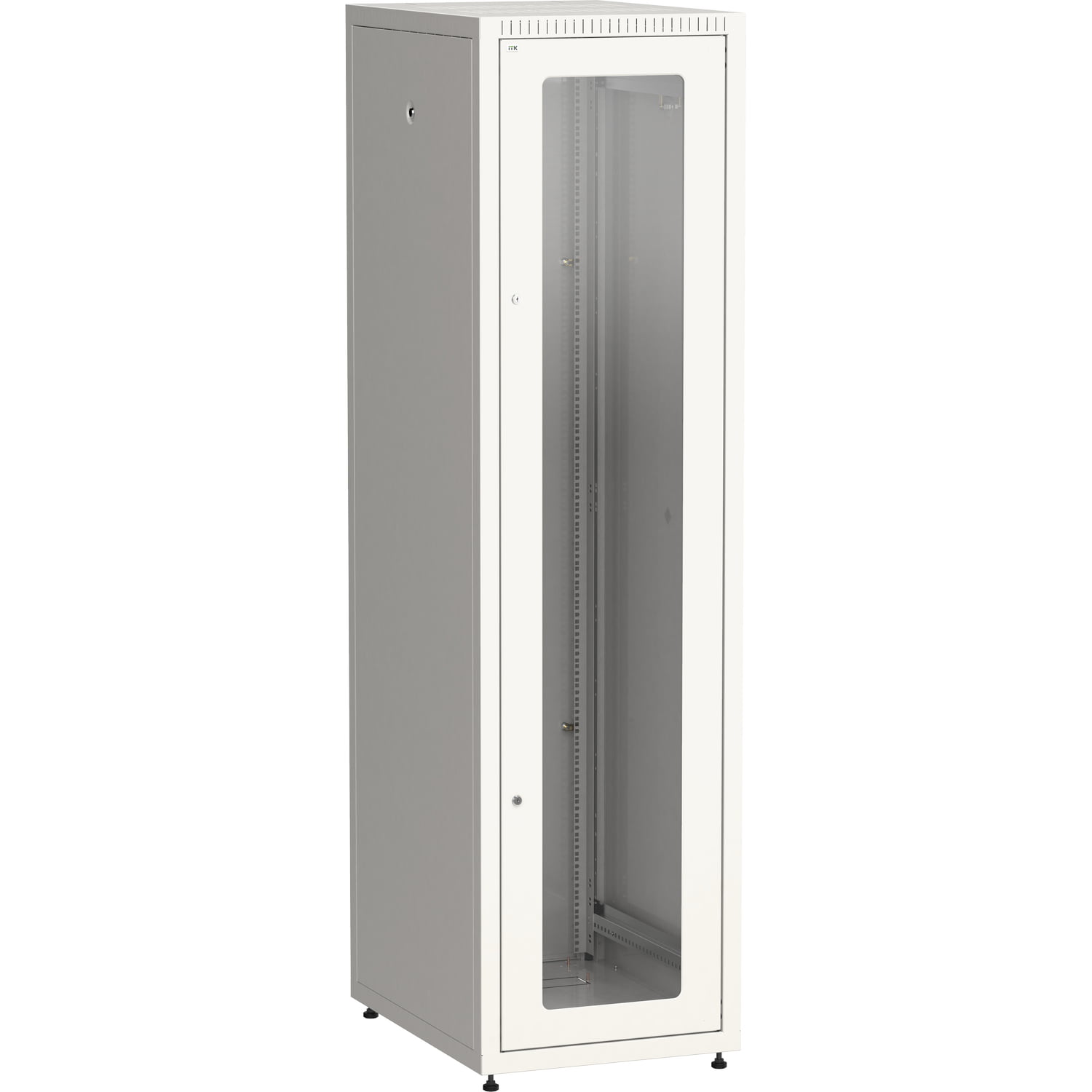 Шкаф сетевой ITK LE35-42U68-GM LINEA E 42U 600х800 мм стекл. передняя дверь, задняя металлическая серый