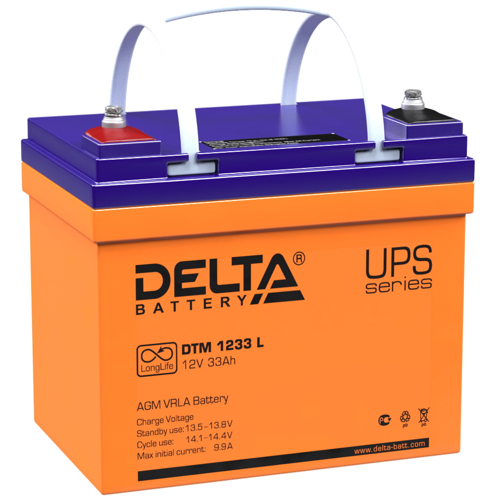 Батарея для ИБП Delta DTM 1233 L (12V, 33Ah)