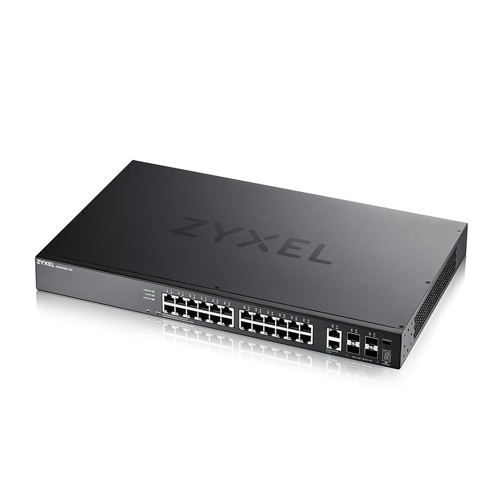 Коммутатор ZyXEL XGS2220-30, 24×1 Гбит/с + 2×10 Гбит/с + 4×SFP+, управляемый
