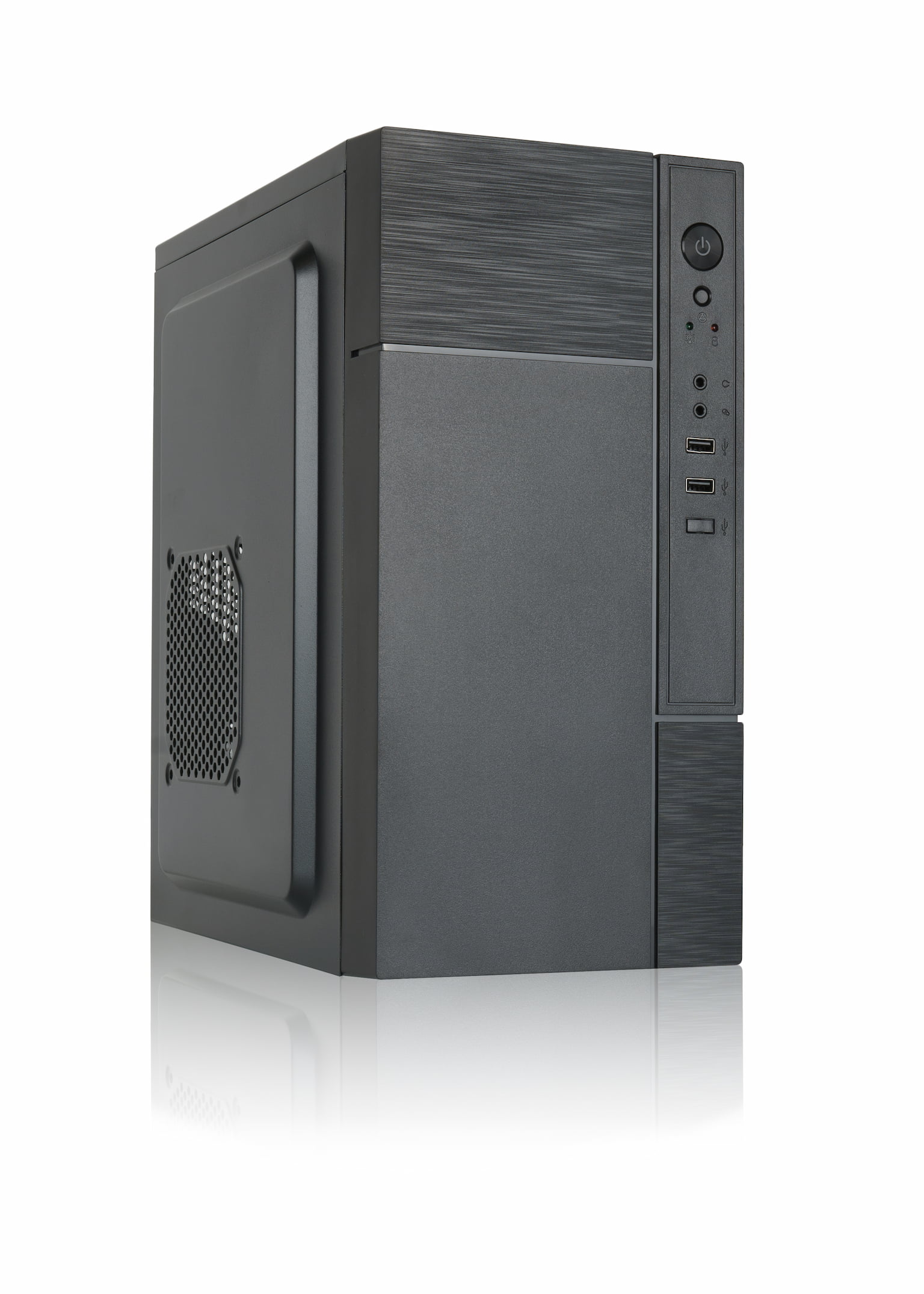 Компьютерный корпус с блоком питания 450Вт./Case Forza mATX case, black, w/PSU 450W 12cm, w/2xUSB 2.0, w/pwr cord, w/o FAN