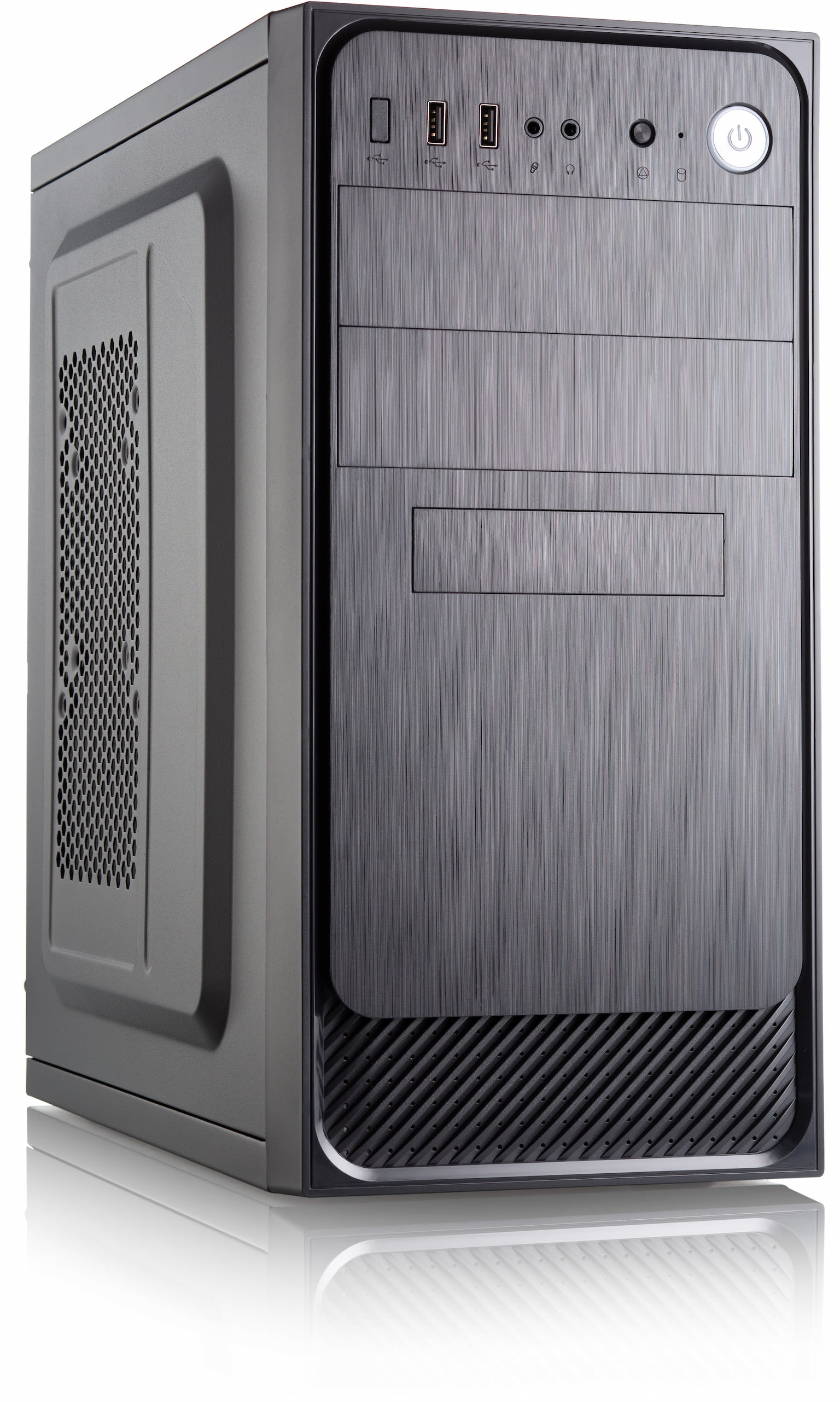 Компьютерный корпус с блоком питания 450Вт. Сase Forza mATX, 450W, 2xUSB 3.0, Black, w/o FAN, 12 см fan PSU, power cord