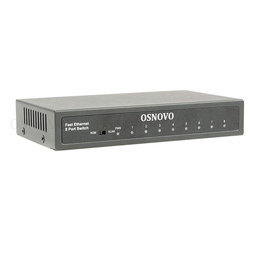 Коммутатор OSNOVO SW-10800, 8×100 Мбит/с, неуправляемый