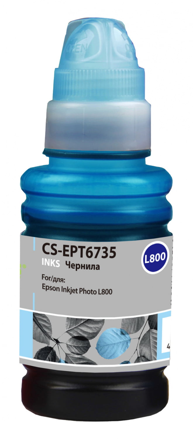 Чернила Cactus CS-EPT6735 светло-голубой (100мл) Epson L800