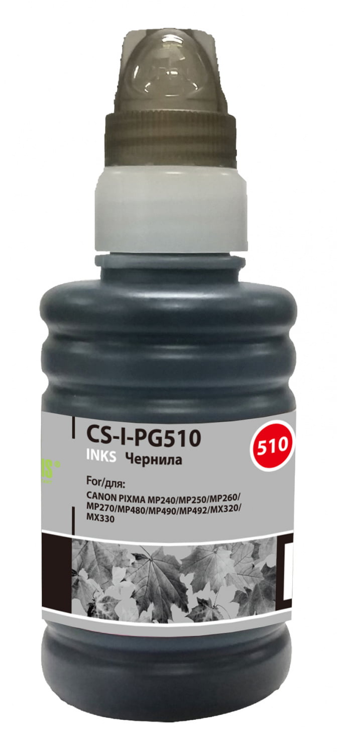 Чернила Cactus CS-I-PG510 черный (100мл) Canon PIXMA MP240/MP250/MP260/MP270/MP480