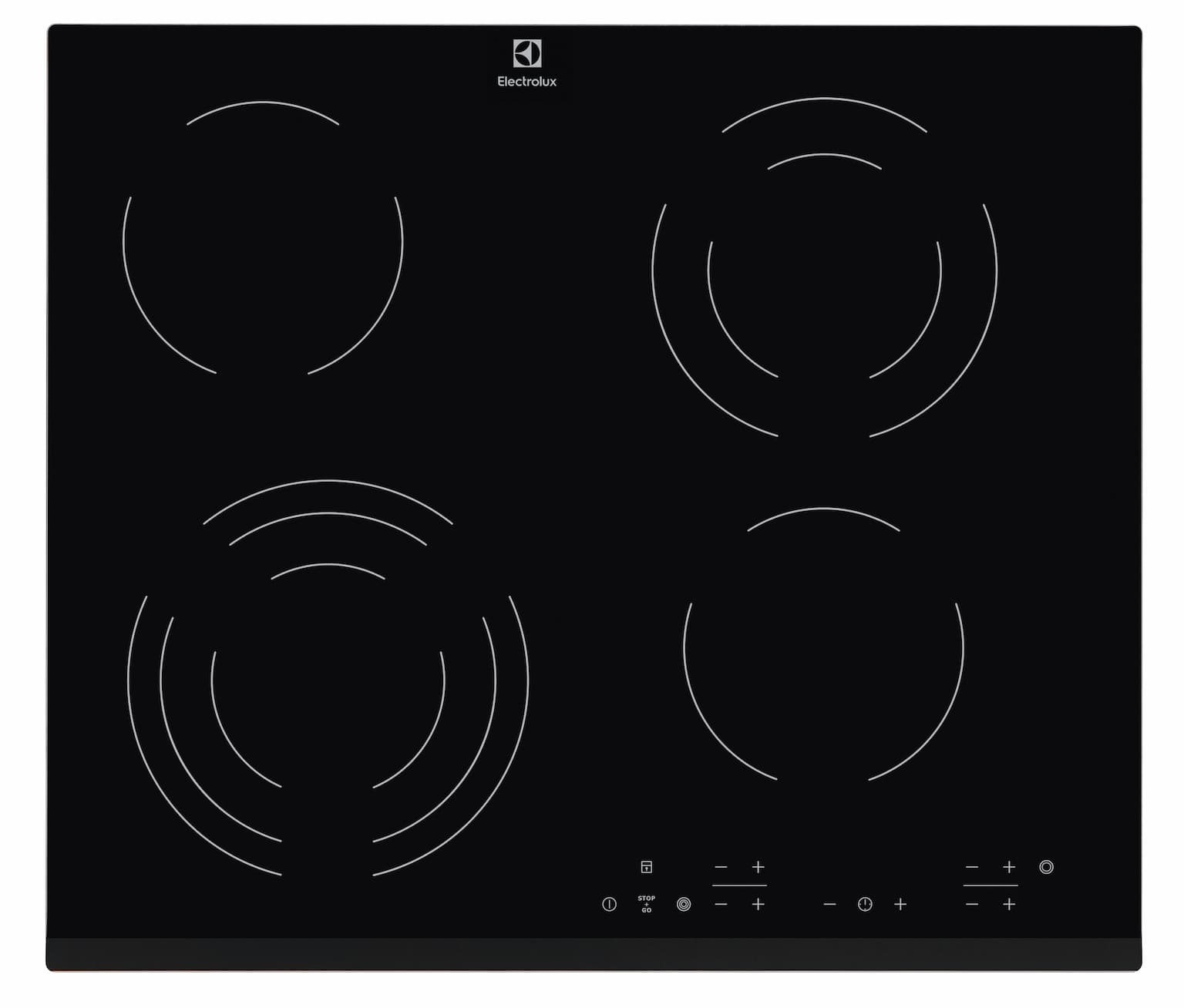 Электрическая варочная поверхность Electrolux EHF6343FOK, 4 конфорки, с зоной расширения, стеклокерамика, 6400 Вт
