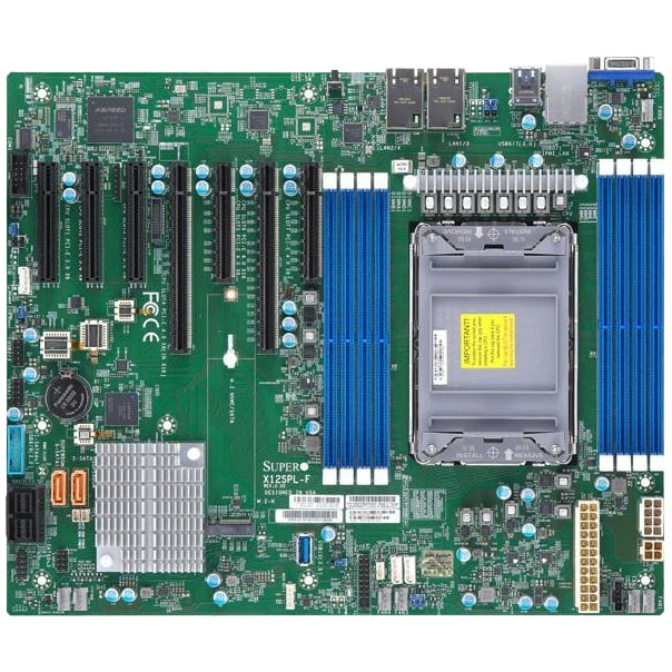 Материнская плата Supermicro X12SPL-F, LGA4189, Intel C621A, 8xDDR4, 10xSATA, 1xM.2, 1xPCIe 4.0 x16, 6xPCIe 4.0/3.0 x8, 1xVGA, 2x 1Gb LAN, 4xUSB (2xUSB 2.0, 2xUSB 3.2 Gen1), ATX