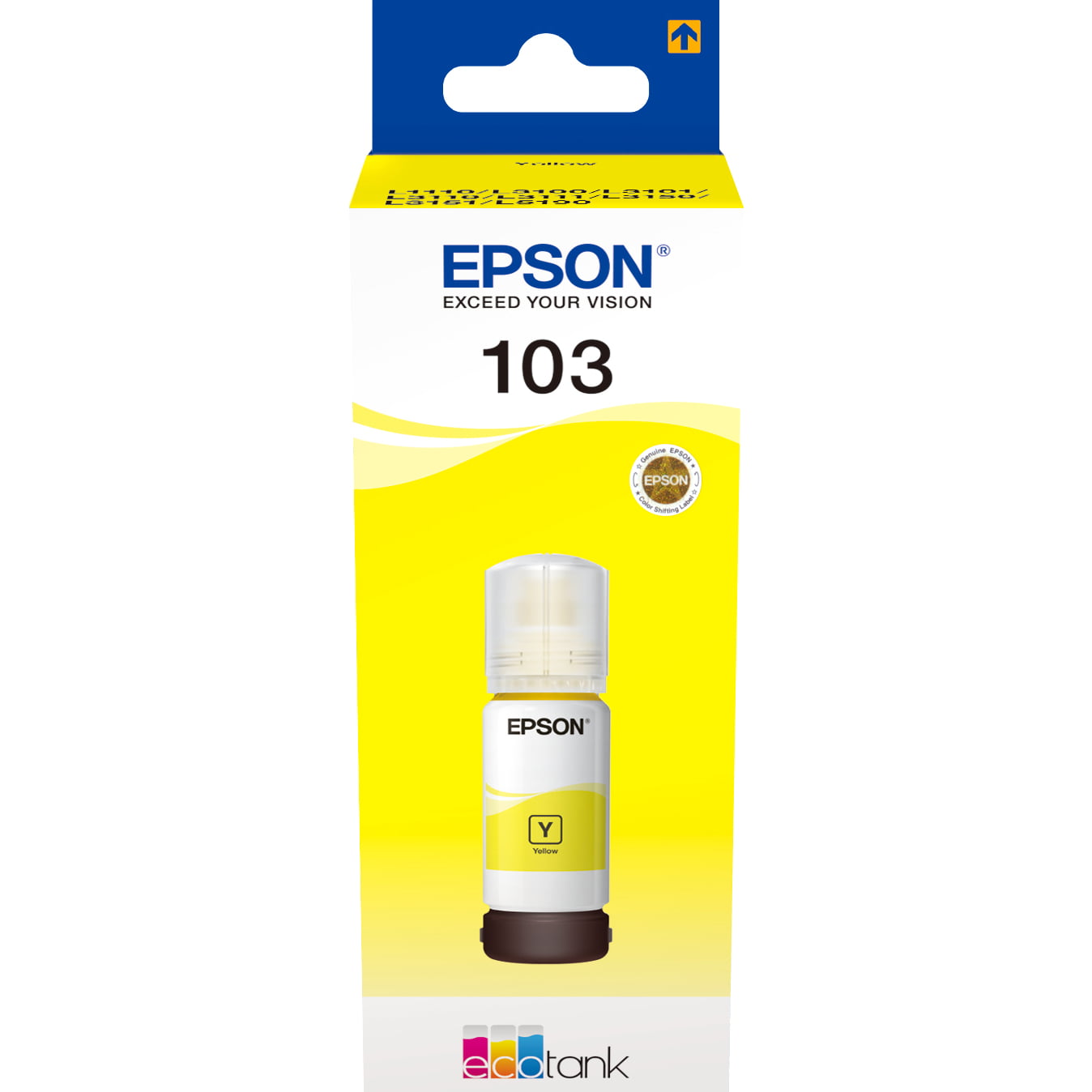 Чернила Epson 103Y C13T00S44A желтый (65 мл) для Epson L3100/3110/3150