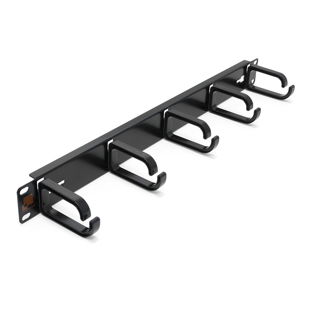 Органайзер LANMASTER (LAN-ORG-1U) Кабельный 19" со съемными пластиковыми кольцами. 1U