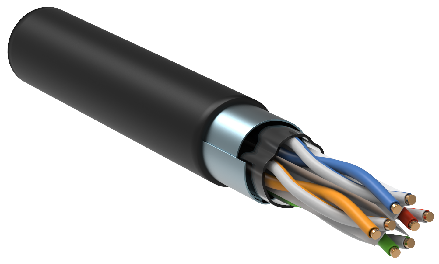 ITK LC3-C604-339 Каб. вп F/UTP, кат.6 4 x 2 x 23AWG solid LDPE 305м чер.