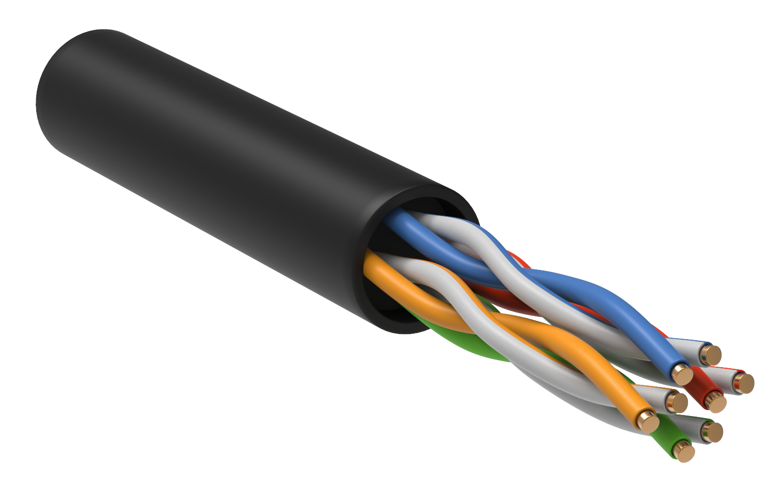 Витая пара LC3-C5E04-139-S-P-R - U/UTP 5E 4х2х0,52 LDPE черный (305м) РФ/С, ITK