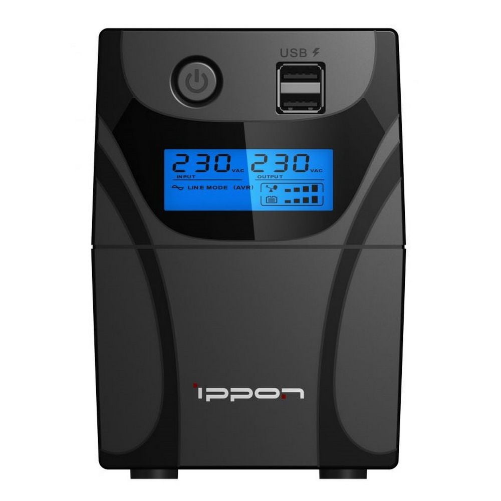 Источник бесперебойного питания Ippon Back Power Pro II 600 / 600 ВА / 360 Вт / 4 x CEE 7 (евророзетка)