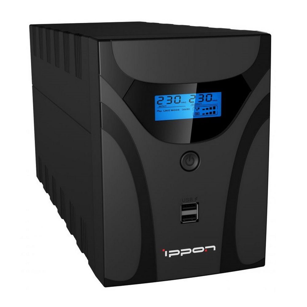 Источник бесперебойного питания Ippon Smart Power Pro II Euro 2200 / 2200 ВА / 1200 Вт / 4 x CEE 7 (евророзетка)