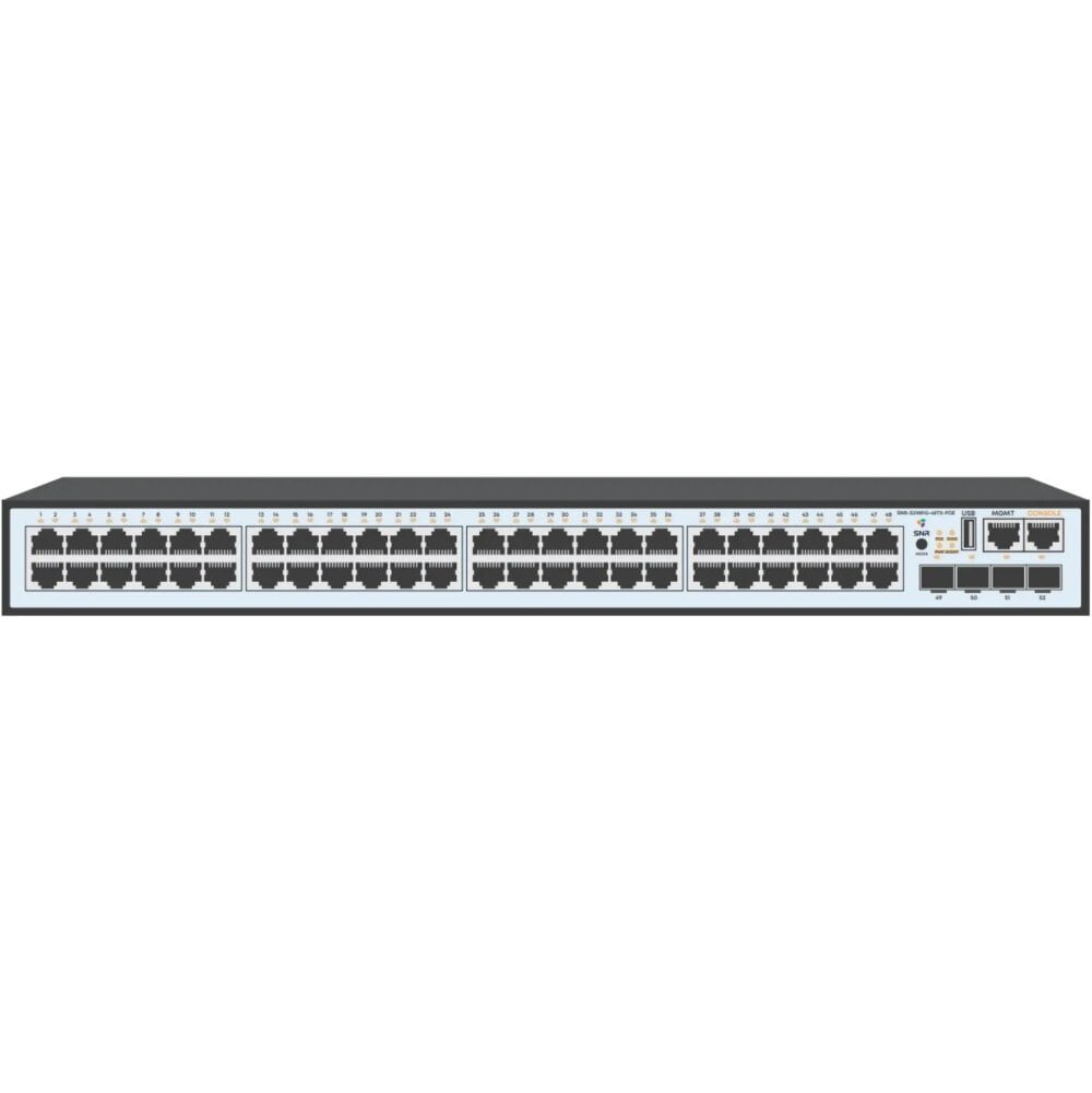 Коммутатор SNR SNR-S2989G-48TX, 48×1 Гбит/с + 4×10 Гбит/с SFP+, управляемый