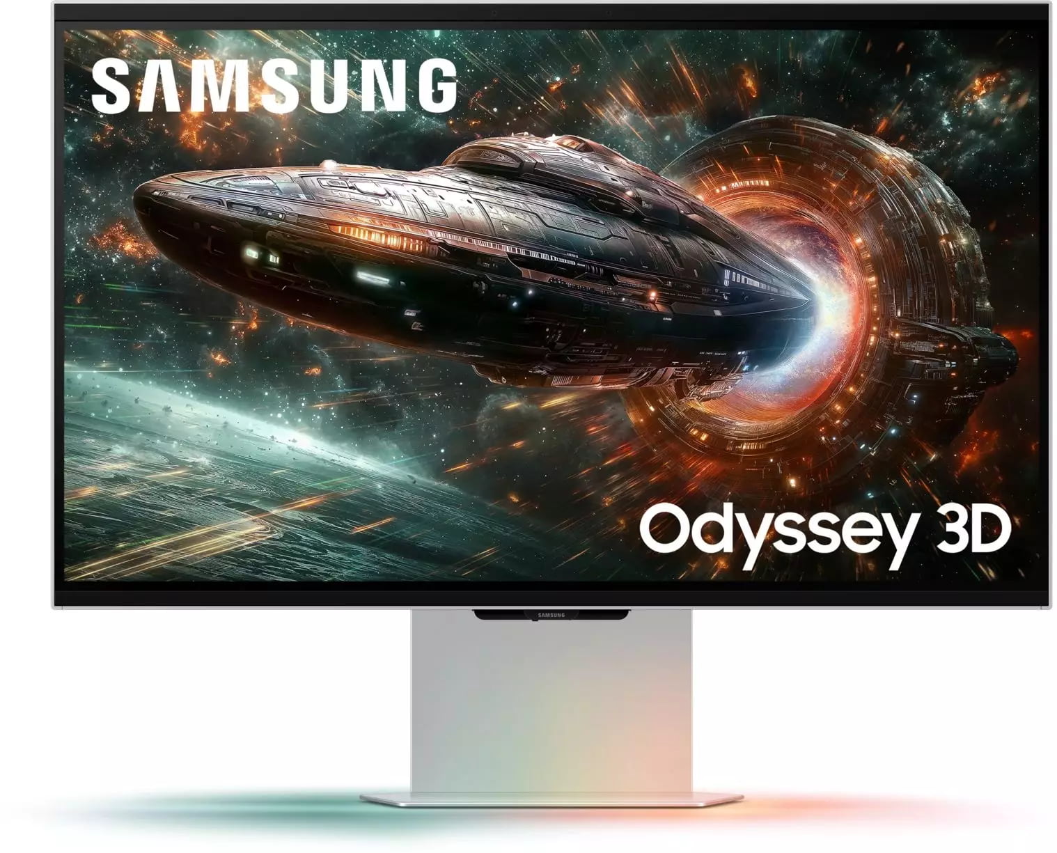 Монитор 27" Samsung Odyssey 3D G90XF IPS 3840x2160, 165 Гц, 1 мс, 16:9, 350 кд/м², 2xHDMI 2.1, DP, USB Hub (2x USB 3.2), 3D без очков, Edge Lighting, динамики (2x5 Вт), FreeSync, G-Sync, HDR10, черный