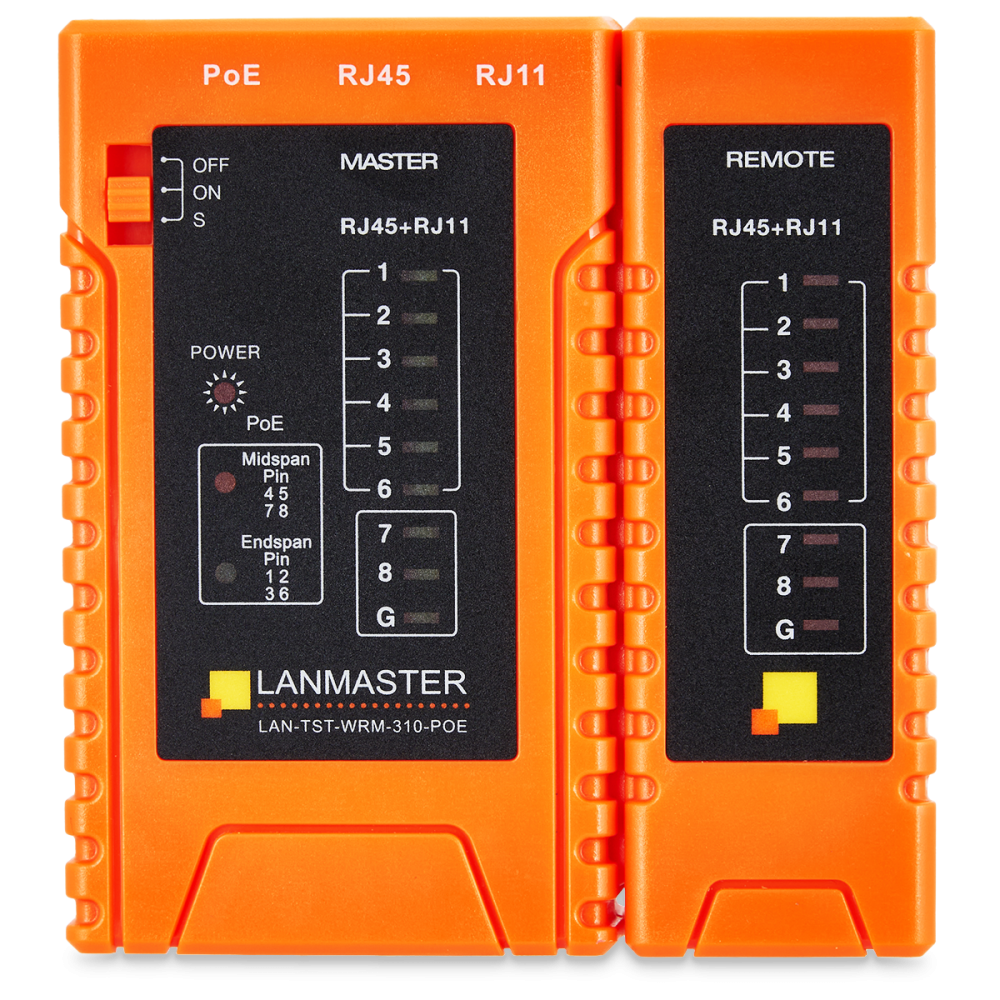 Тестер кабельный Lanmaster LAN-TST-WRM-310-POE