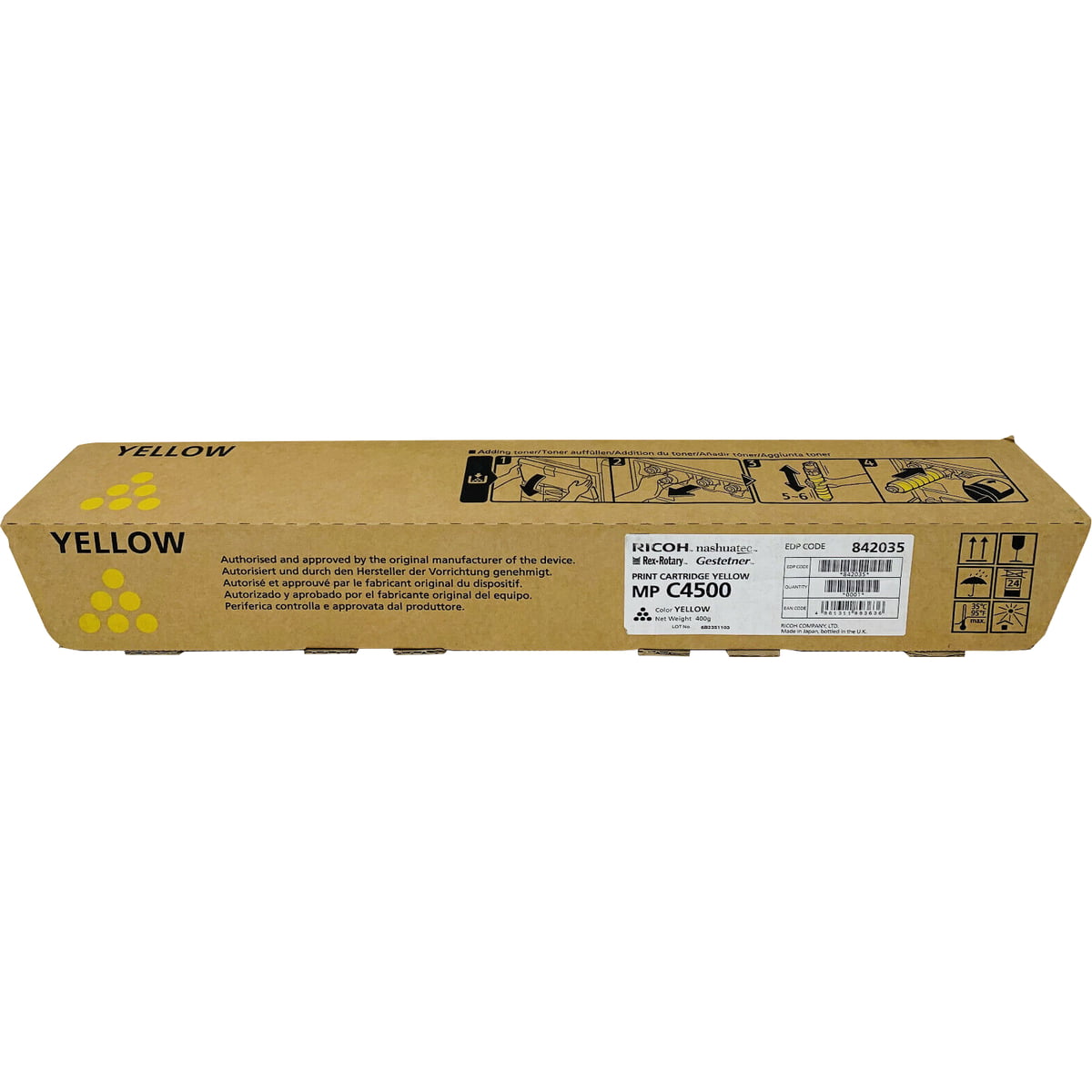 Картридж лазерный Ricoh Aficio MP C3500/C4500 желтый, type MPC4500E (17K)