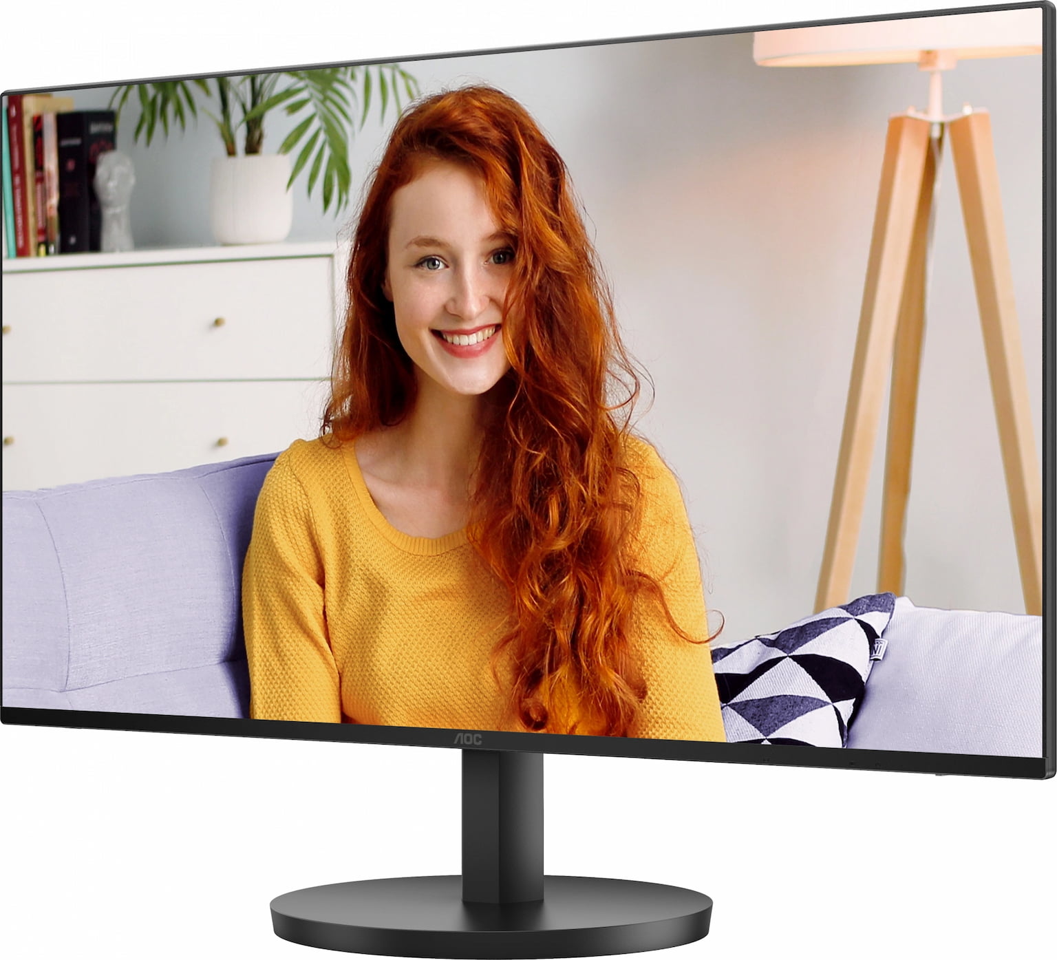 Монитор 23.8" AOC 24B3HA2 IPS 1920x1080, 100 Гц, 4 мс, 16:9, 250 кд/м², HDMI, VGA, Flicker Free, Low Blue Light, черный