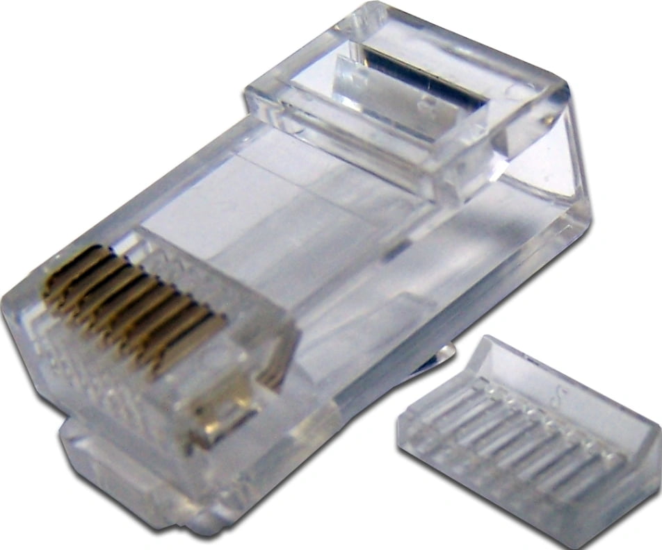 Коннектор RJ45 UTP 8P8C, универсальный, со вставкой, cat.5e, 100 шт.