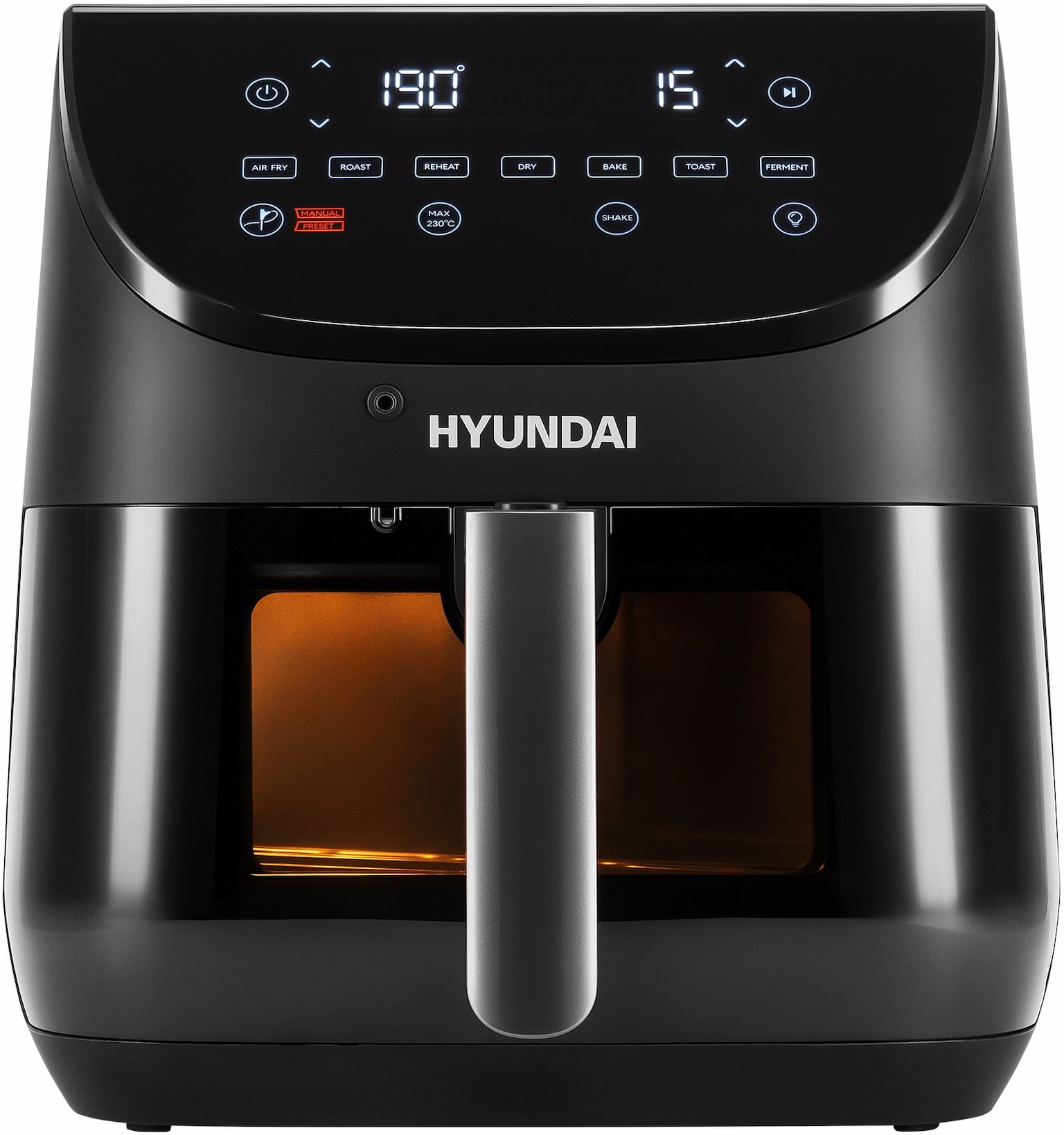 Аэрогриль Hyundai HYF-9090 черный, 1700 Вт, 6,5 л, сенсор, 9 программ