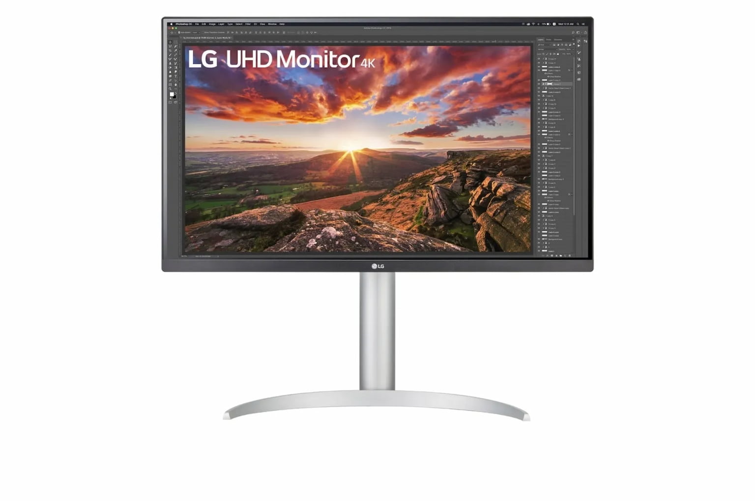 Монитор 27" LG UltraFine 27UP850K-W IPS 3840x2160 (4K UHD), 60 Гц, 5 мс, 16:9, DisplayHDR 400, 400 кд/м², HDMI (x2), DisplayPort, USB-C (90 Вт), встроенные динамики, Flicker Free, Low Blue Light, стабилизатор черного цвета, регулировка по высоте, поворот на 90 градусов, трехсторонний безрамочный дизайн, белый