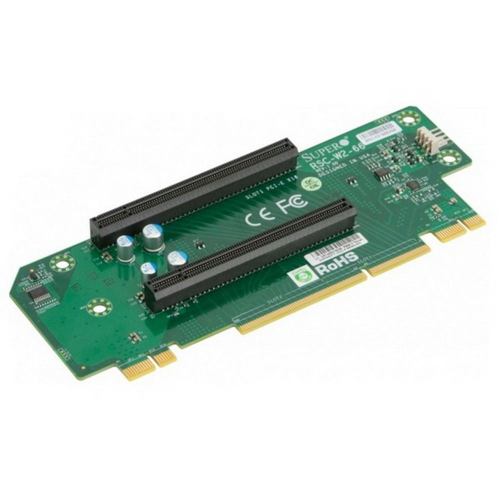 Карта расширения SuperMicro RSC-W2-66 - Riser Card 2U, (2 PCI-Ex16), Left Slot (WIO) Passive