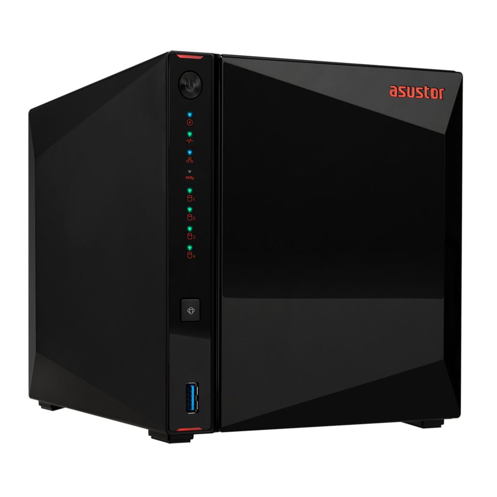 Сетевой накопитель ASUSTOR AS5404T 2-Bay NAS/Media player/Intel Celeron N5105 2.0GHz up to 2.9GHz, 4Gb SO-DIMM DDR4, noHDD(HDD,SSD),/2x 2,5Gb (LAN)/3xUSB3.2,HDMI; 90IX01R1-BW3S40