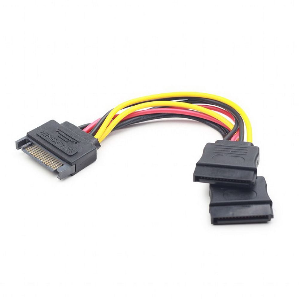 Кабель питания SATA Cablexpert CC-SATAM2F-01, 15pin (M)/2x15pin(F), на 2 SATA устр, 15 см
