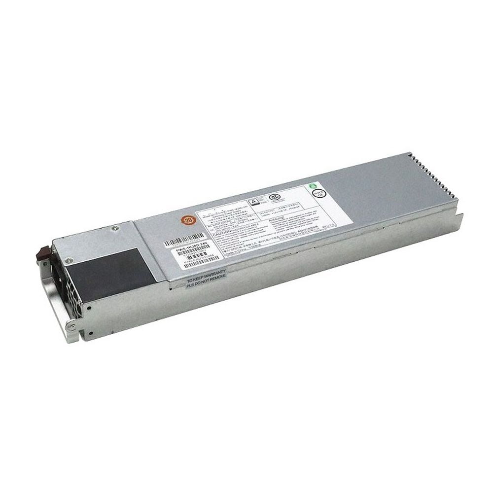 Серверный блок питания Supermicro PWS-1K28D-240, 1280Вт, 80+ Platinum, 40мм, 1U, серебристый