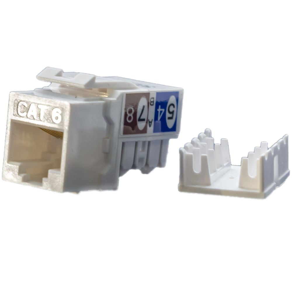 Вставка Keystone Jack Hyperline KJ9-8P8C-C6-90-WH RJ-45(8P8C), категория 6, белая