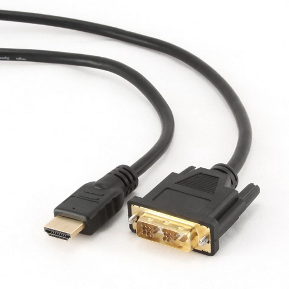 Кабель HDMI-DVI Cablexpert CC-HDMI-DVI-10MC, 19M/19M, single link, медь, позол.разъемы, экран, 10м, черный, пакет