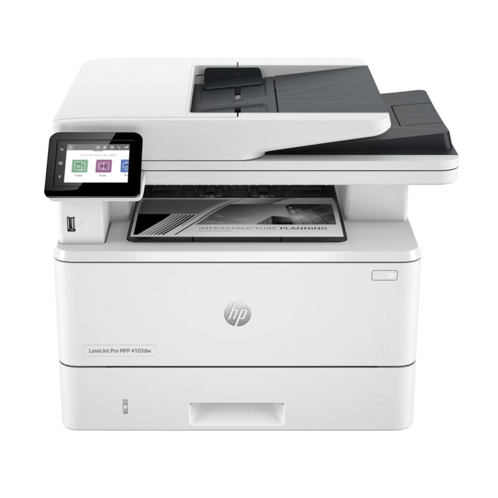 МФУ лазерное HP LaserJet Pro 4103dw (2Z627A), A4, ч/б, печ. до 40 стр/мин., скан. до 29 стр/мин. (ч/б) 20 стр/мин. (цвет), 1200 x 1200 dpi, USB, RJ-45, Wi-Fi, Air Print, Mopria