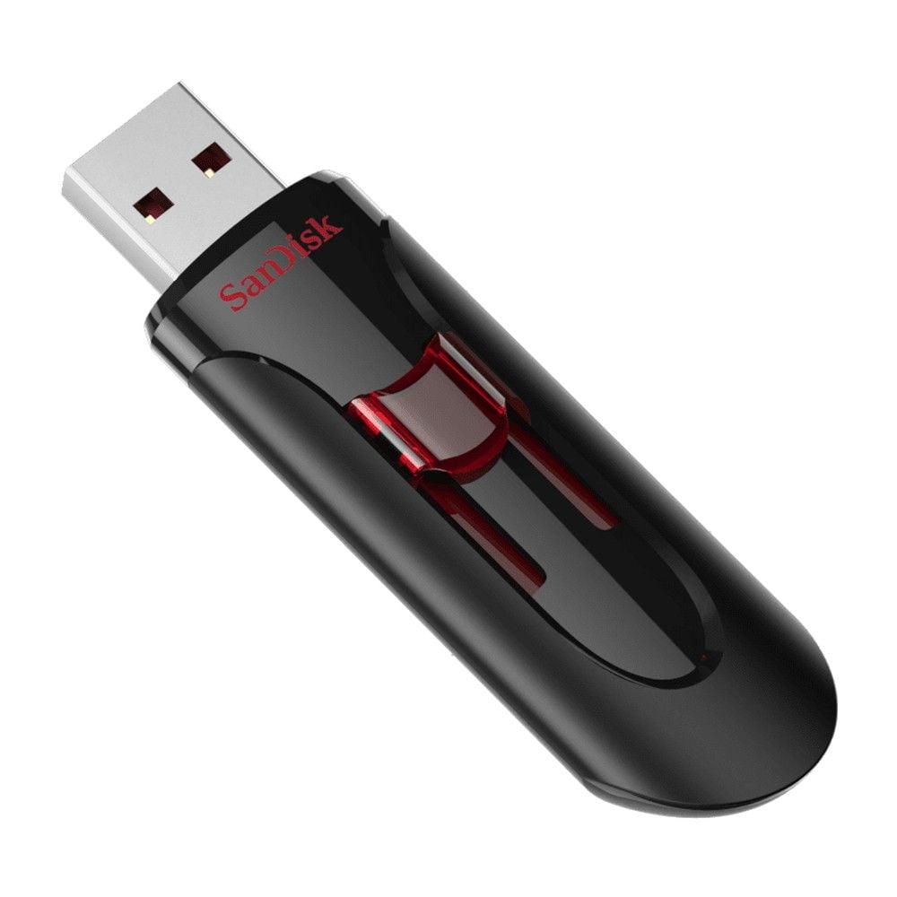 Флешка USB Sandisk CZ600 Cruzer Glide (SDCZ600-064G-G35), 64Gb, USB 3.0, R/W 10/20, черный