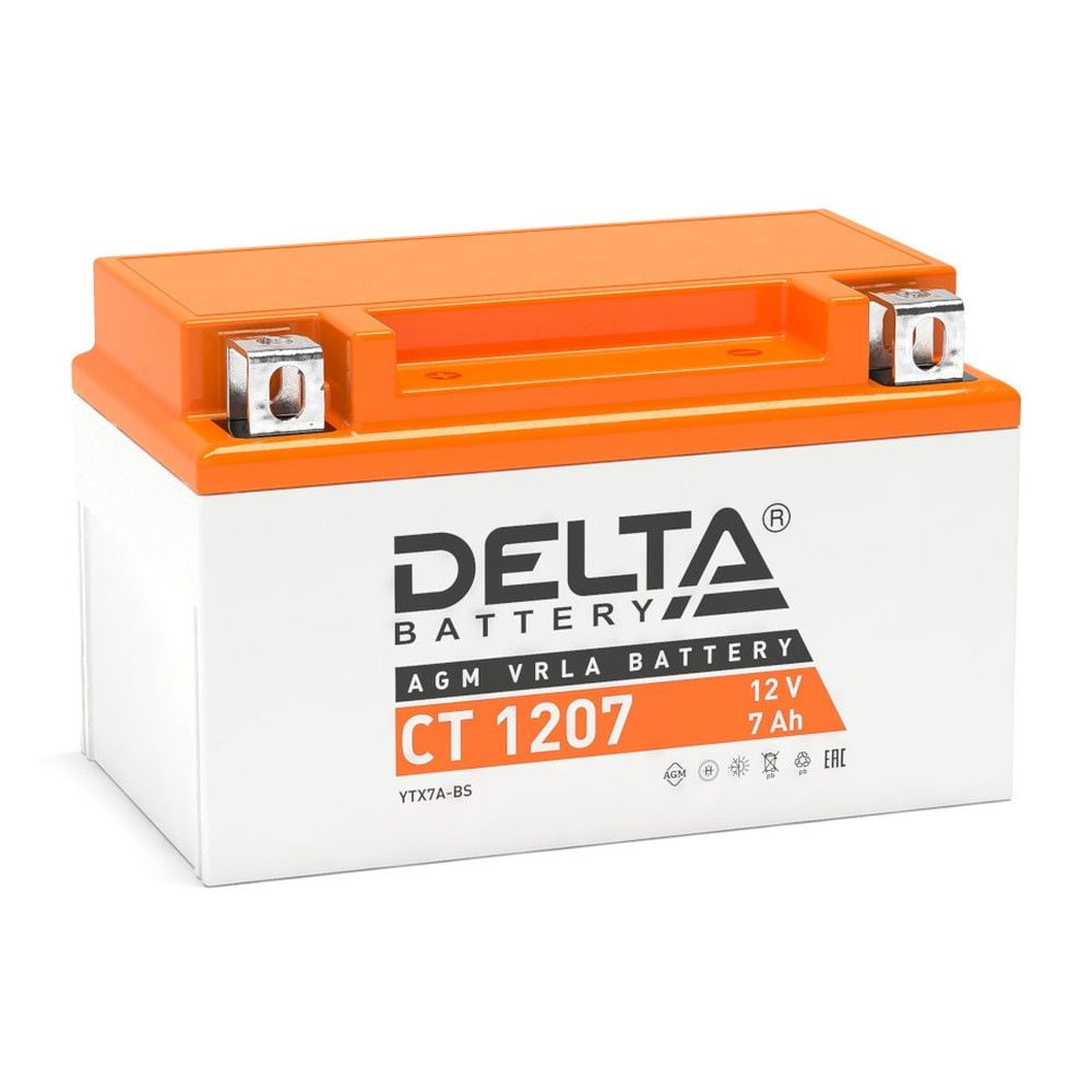Стартерная акк. батарея Delta CT 1207