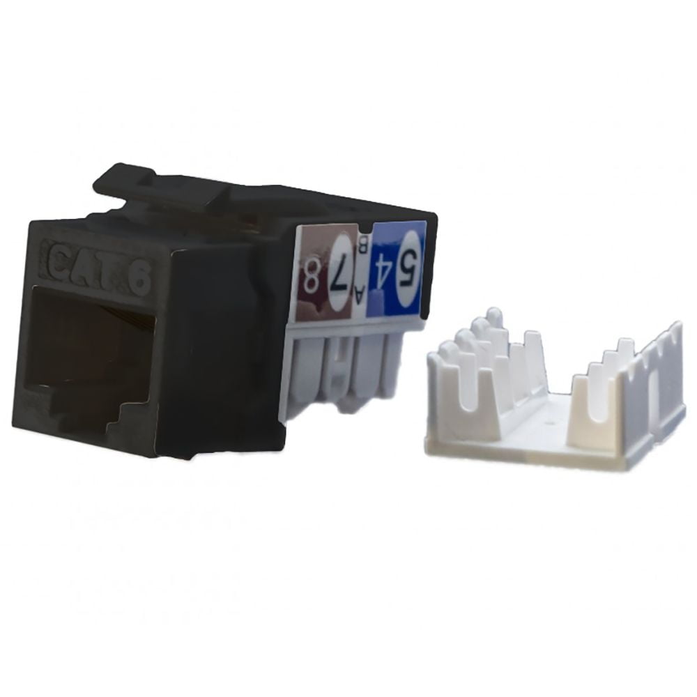 Модуль универсальный Hyperline KJ9, keystone, 1хRJ45, 90°, кат. 6, неэкр., 1 шт, черный