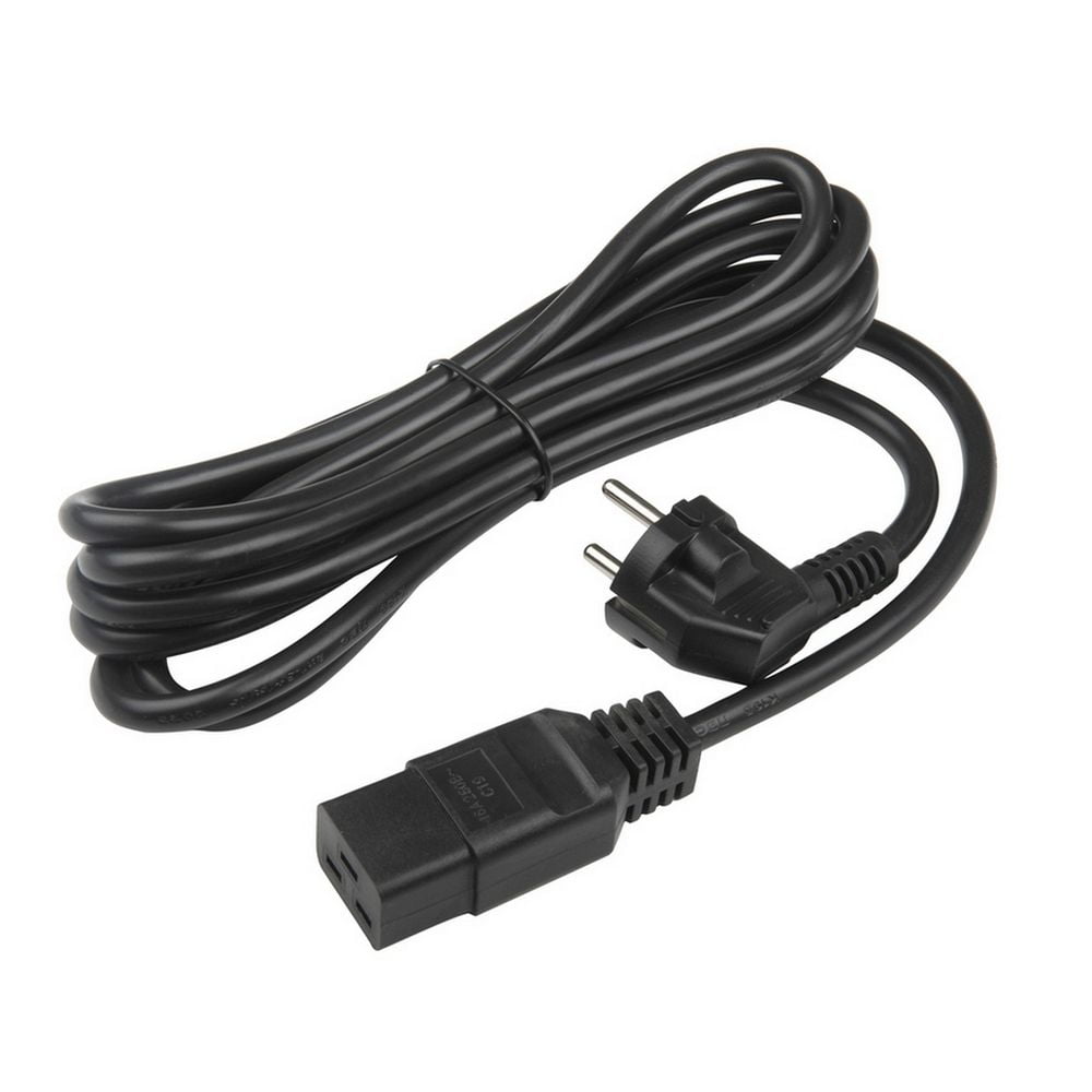 Кабель питания Hyperline PWC-IEC19-SHM-5.0-BK (Shucko+C19) (3x1.5), 5м