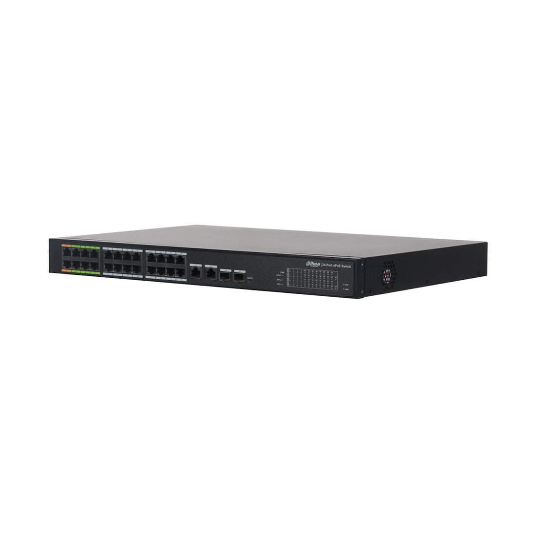 Коммутатор Dahua DH-LR2226-24ET-360, 24×100 Мбит/с + 2×1 Гбит/с + 2×1 Гбит/с Combo, управляемый