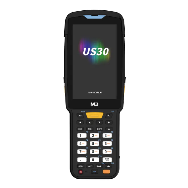 Терминал сбора данных M3 Mobile US300D-T2CWRE-HF Android 13.0 GMS, WVGA, Wi-Fi 6, SE4770 2D Imager Scanner(Straight Shooter/0° Scan), 16MP Rear Camera, BT5.3, NFC(HF), 4G/64G, 30 Keypad, 6700mAh Battery, Hand Strap, Bullet Proof Film