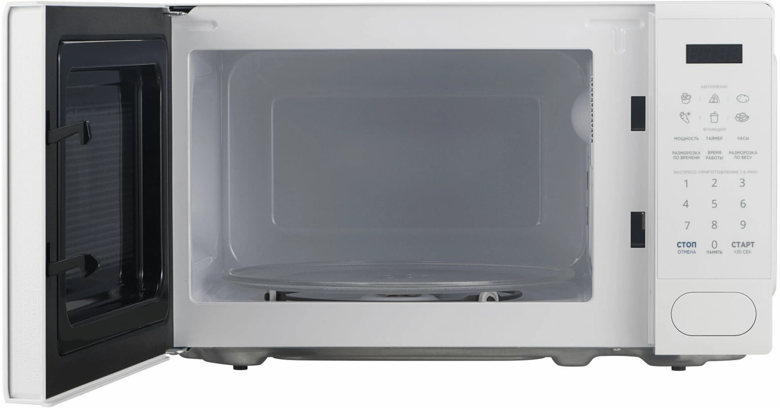 Микроволновая печь Midea EM720C2PR-W белый, 20 л, 700 Вт, переключатели - сенсор