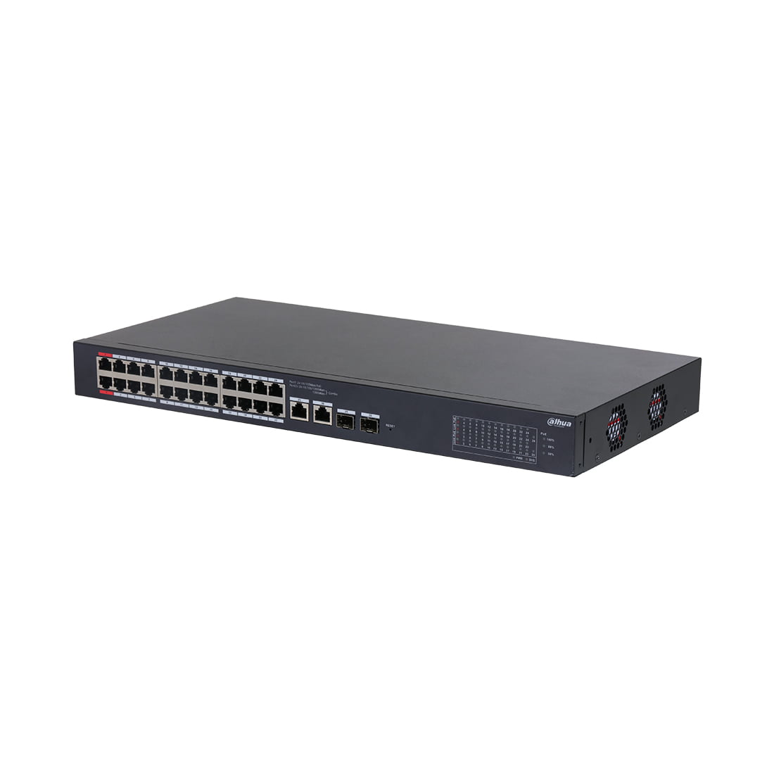 Коммутатор Dahua DH-CS4226-24ET-375, 2×1 Гбит/с Combo + 2×1 Гбит/с SFP, управляемый