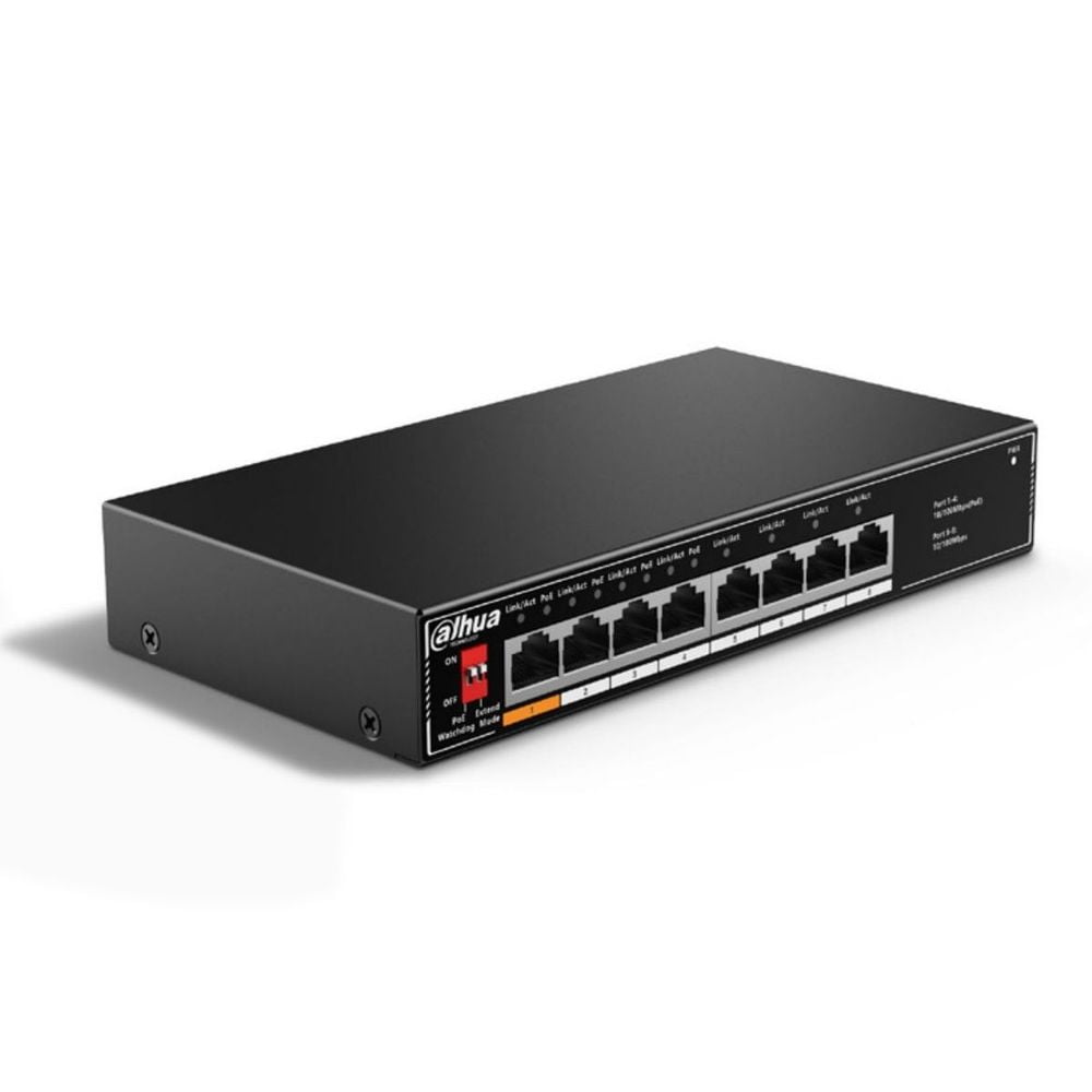 Коммутатор Dahua DH-SF1008LP, 8×100 Мбит/с, неуправляемый