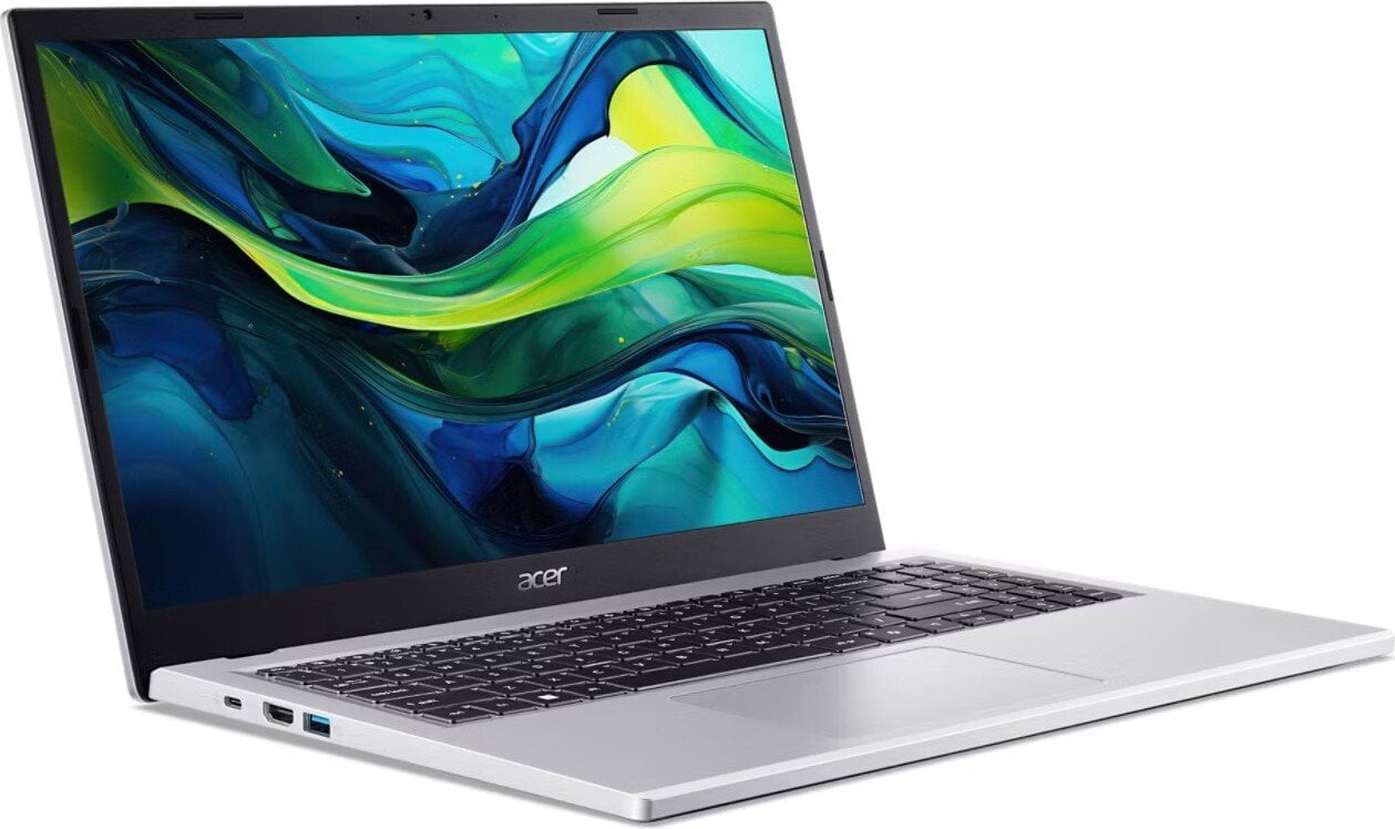 Ноутбук Acer Aspire Lite AL15-61P-R83Y 15,6" FHD 1920x1080 Non-glare IPS, 800:1, 250 nit AMD Ryzen 5 8640HS UMA 16 Gb DDR5 Memory 512Gb PCIe NVMe SSD Silver Plastic None(Boot-up only)