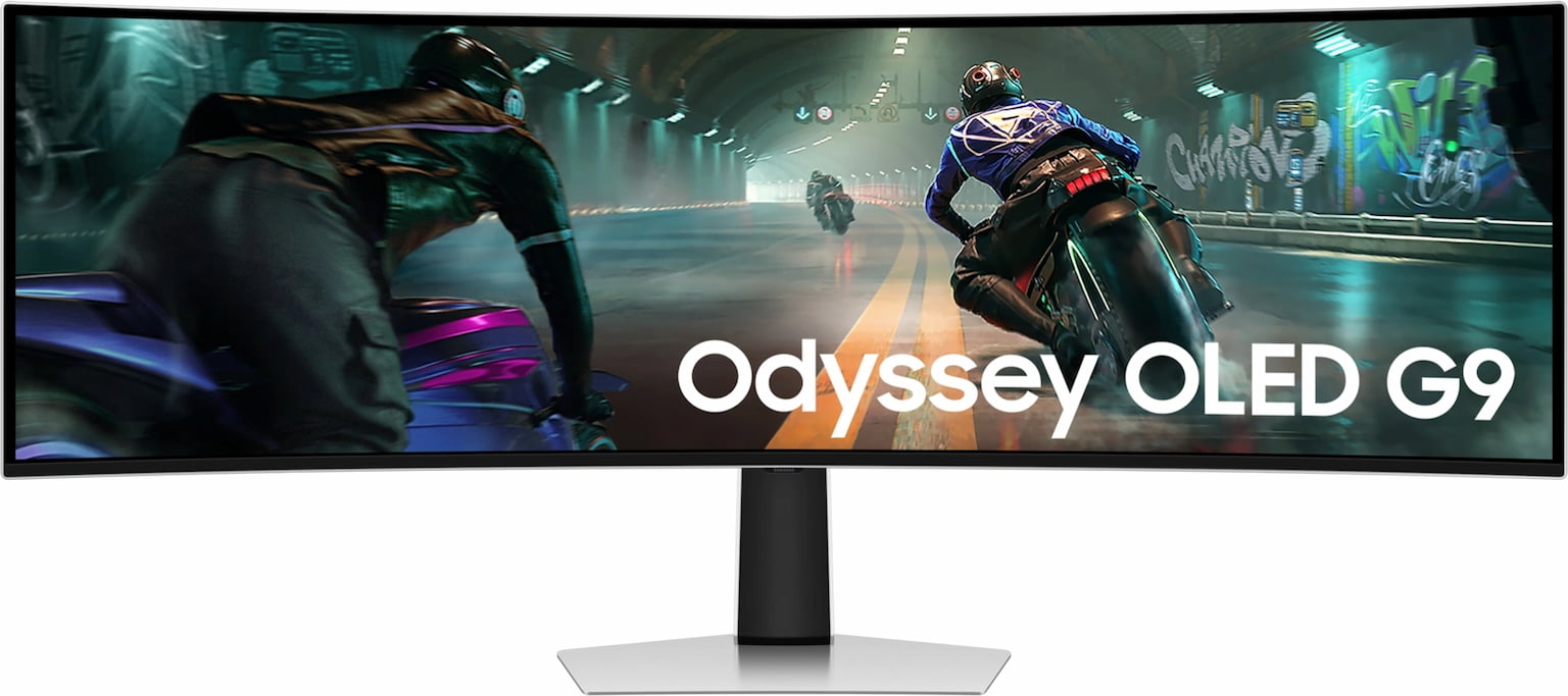 Монитор 49" Samsung Odyssey OLED G9 S49DG910SI OLED 5120x1440, 144 Гц, 0.03 мс, 32:9, 250 кд/м², DisplayHDR True Black 400, DP 1.4, HDMI 2.1, microHDMI 2.1, 3.5 Jack, FreeSync Premium Pro, PIP, изогнутый экран (1800R), серебристый