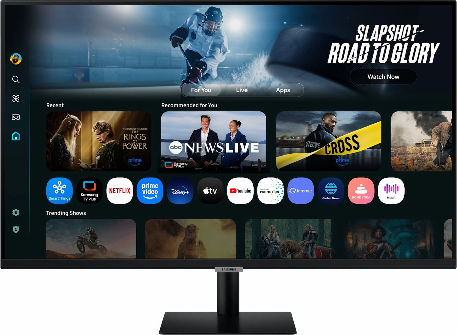 Монитор 32" Samsung S32FM702UIXCI VA 3840x2160, 60 Гц, 4 мс, 16:9, 300 кд/м², 2xHDMI 2.0, USB-C (65 Вт), USB Hub (3x USB 2.0), HDR10, динамики (10 Вт), Wi-Fi 5, Bluetooth 5.2, VESA 100x100, черный
