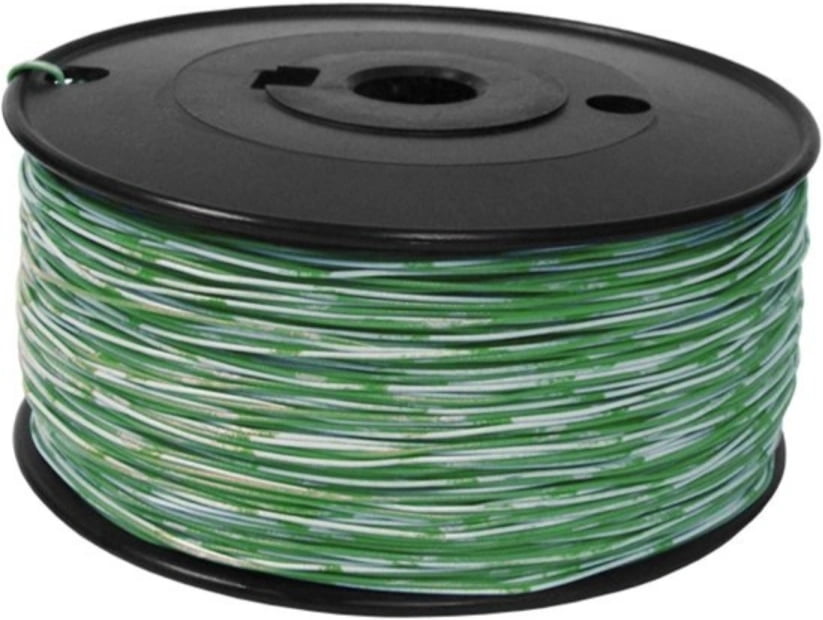 Кабель 1-парный кроссировочный, 24 AWG, бухта 500 метров, бело-зеленый