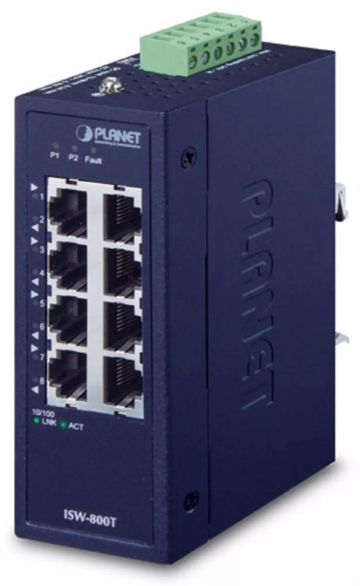 Коммутатор PLANET ISW-800T, 8×100 Мбит/с, неуправляемый