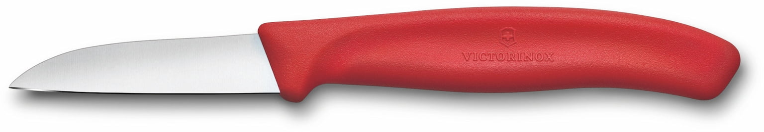Нож кухонный Victorinox Swiss Classic (6.7301.C1) стальной для чистки овощей и фруктов лезв. 60 мм прямая заточка красный