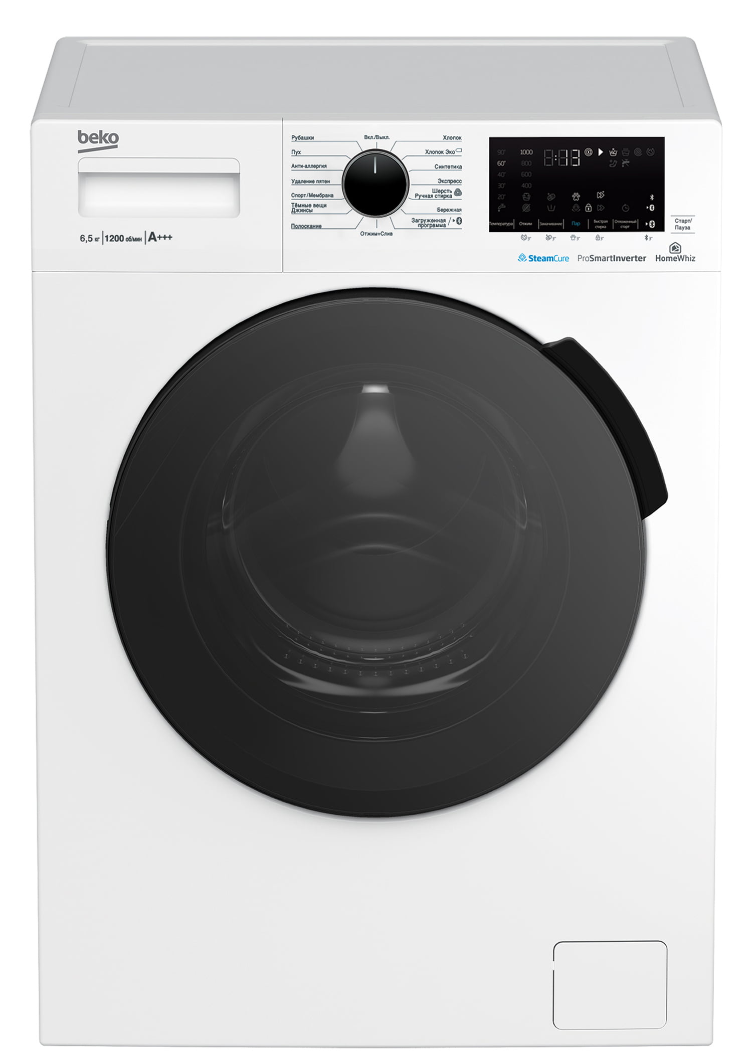 Стиральная машина Beko WSPE6H616W белый, загрузка фронтальная 6,5 кг, 1200 об/мин., класс: А++