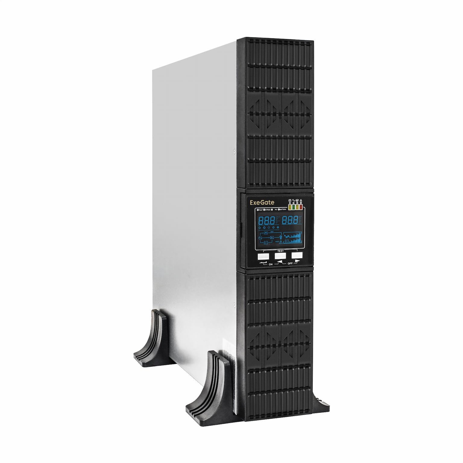 Источник бесперебойного питания ExeGate PowerExpert ULS-575-6kVA.LCD.AVR.T.USB.RS232.SNMP.2U / 6000 ВА / 6000 Вт / клеммы
